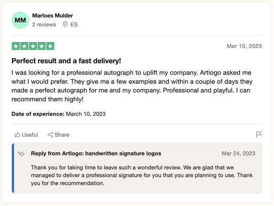 Trustpilot Bewertung